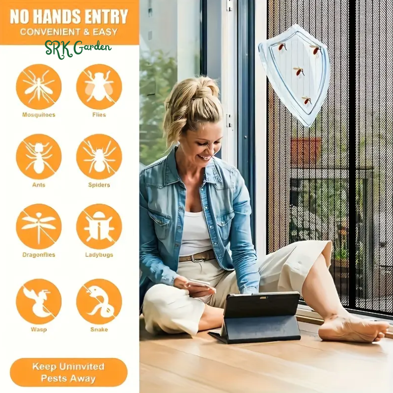 Summer Mosquito Screen Door with Powerful Magnets for Doors, Easy Installation, Self-closing