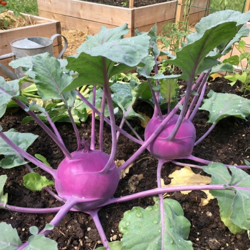 Purple & White Kohlrabi Seeds – Vienna Variety Duo.