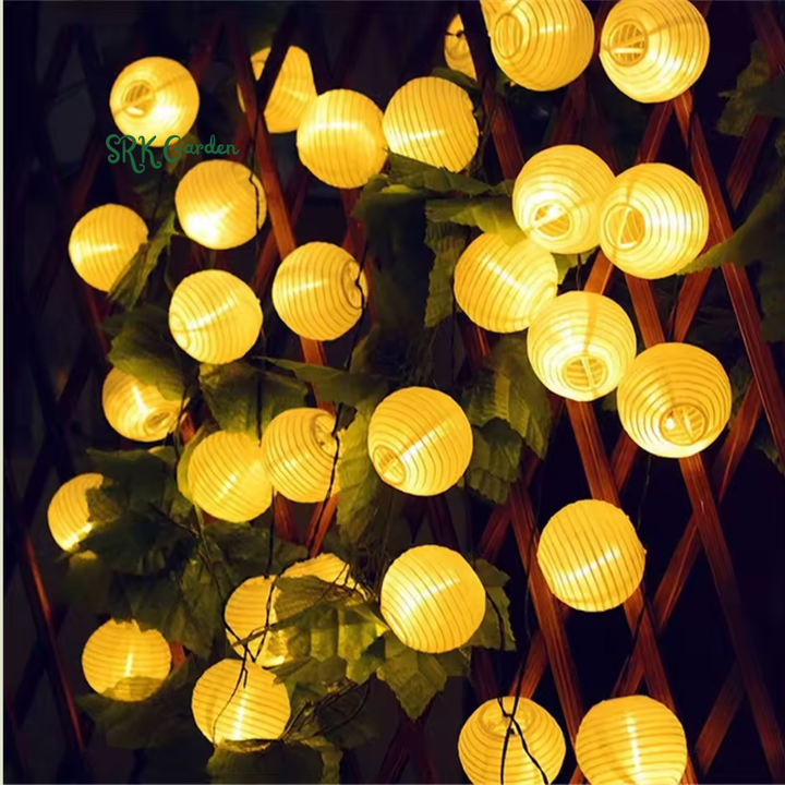 LED Solar Lantern String Light Outdoor Waterproof Christmas Garland Fairy Lights Patio Garden Party Wedding Decoration