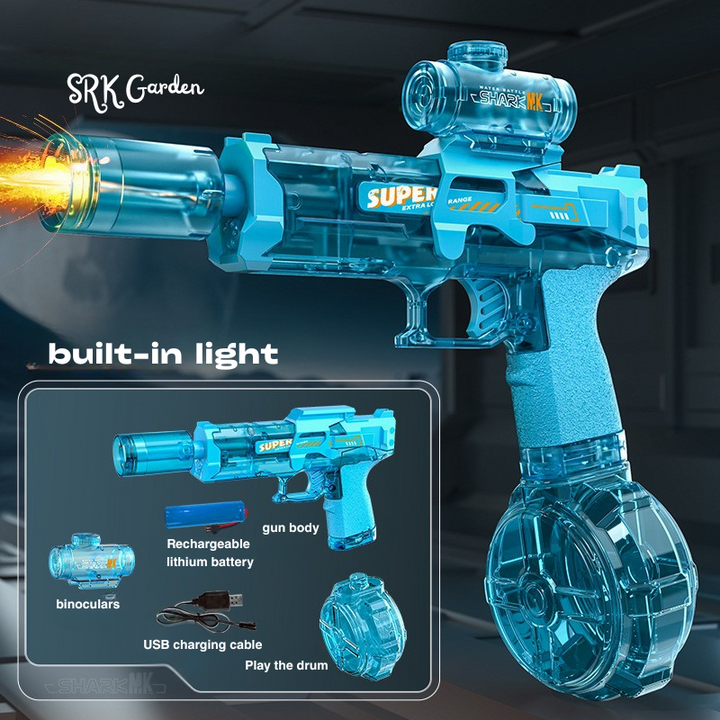 Electric Water Gun Fire Flash Upgraded, 320 Capacity Water for Kids Adults