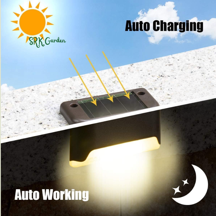 Solar Deck & Step Lights Waterproof Warm White - White Light 20Pcs