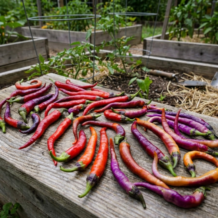 Hot Pepper Seeds – Cayenne Long Slim & Buena Mulata Peppers, Spicy Chili Pepper Seeds