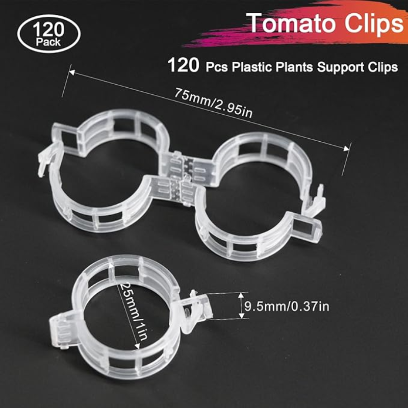 Tomato Clips for Climbing Plants - Plant Support Clips 120 Pack