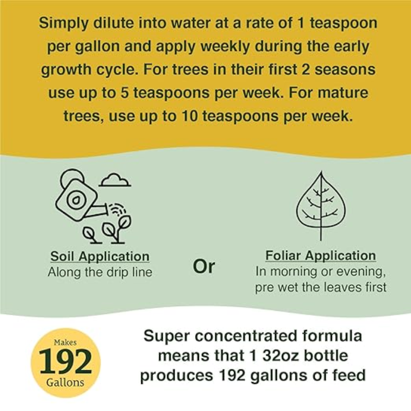 Fruit Tree Booster Fertilizer - Super Concentrated and Phosphorus Rich - Formulated for All Fruit Trees Including Peach, Banana, and Apple