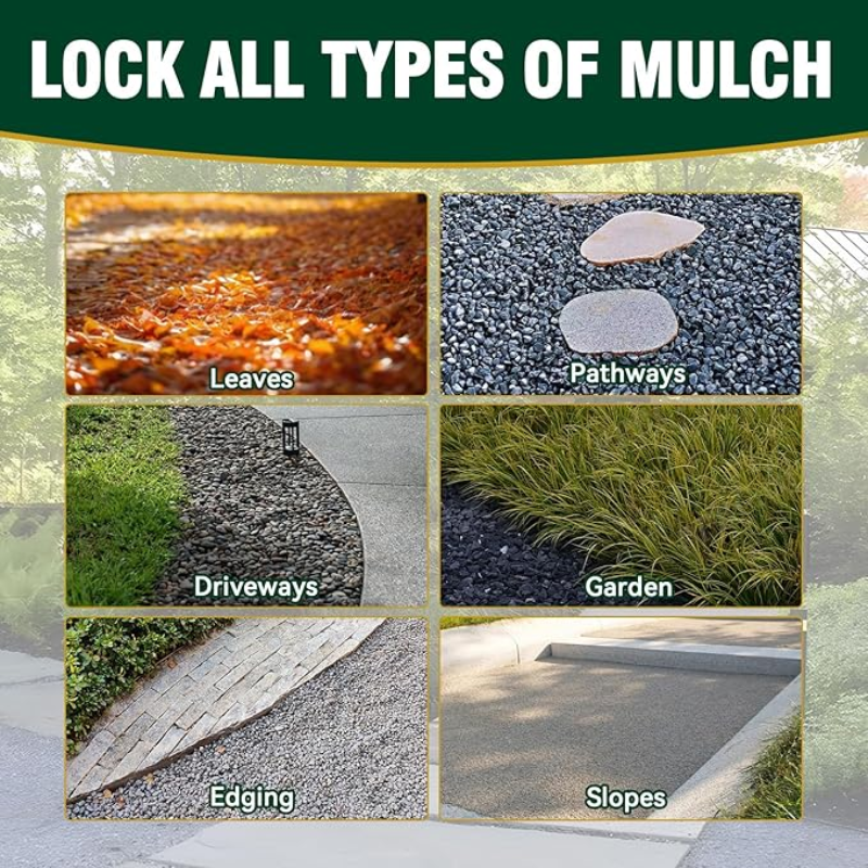 Mulch Rock Glue for Landscaping, Clear Gravel Binder Non-Toxic and Pet-Friendly