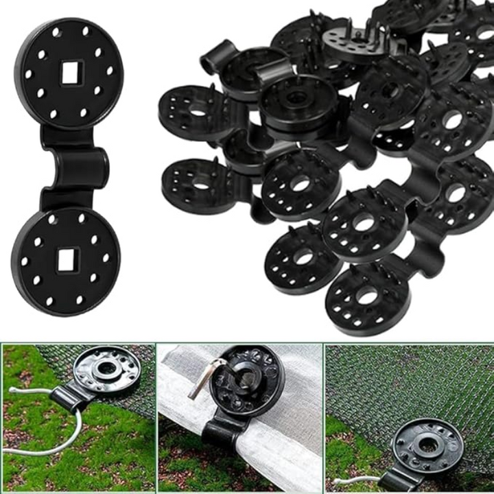 Heavy Duty Lock Grip Plastic Clips Greenhouse Shade Cloth Fix Clamp Tarp Clips Fence Fabric Clips for Garden Netting | 50 PCS