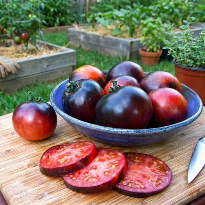 Black & Indigo Tomato Seeds – Black Cherry, Dancing with Smurfs & Indigo Apple