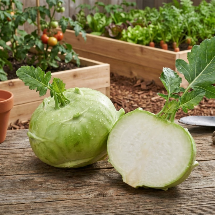Purple & White Kohlrabi Seeds – Vienna Variety Duo.