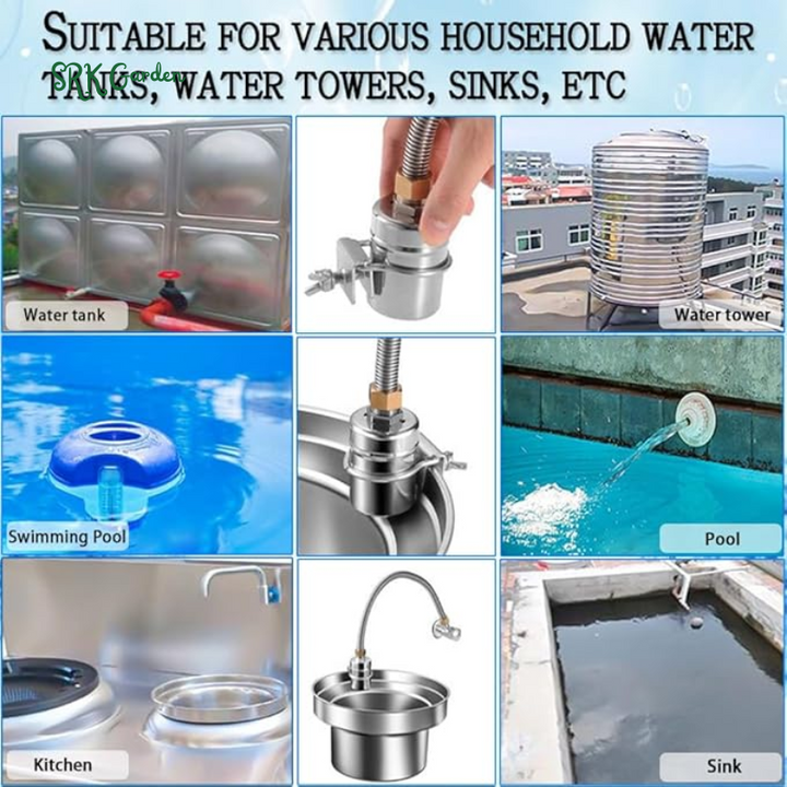 Float Valve,1/2" to 1'' water level control float valve 304 Stainless Steel