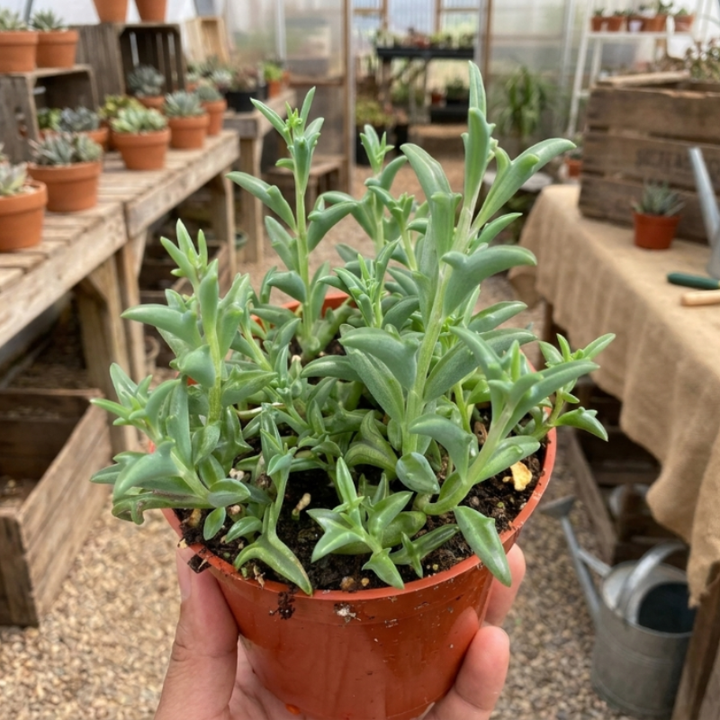 String of Dolphins, Trailing Succulent, Hanging Succulent, Live Plant in 4'' pot