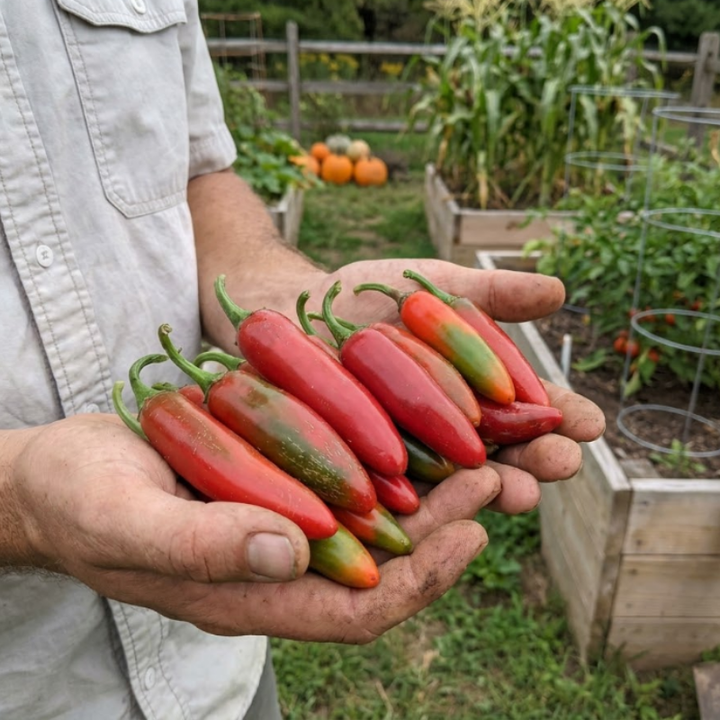 Medium Hot Pepper Seeds – Jalapeño, Serrano & Red Hot Cherry Peppers, Heirloom Chili Seeds