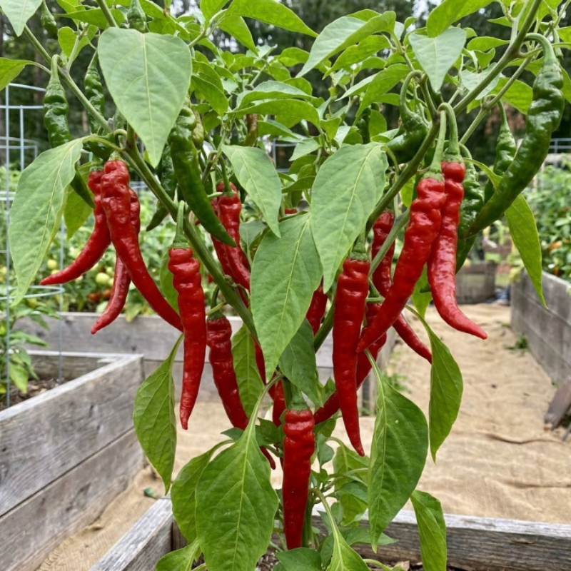 Hot Pepper Seeds – Cayenne Long Slim & Buena Mulata Peppers, Spicy Chili Pepper Seeds