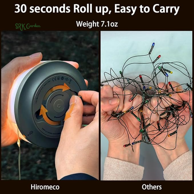 Camping Lights String 5 Lighting Modes, Quick 30s Recovery, Durable and Waterproof