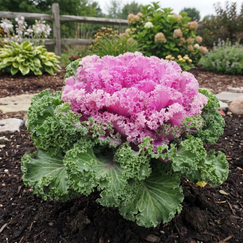 25+ Flowering Kale Ornamental Cabbage Seed Mix - Pink, Red and White