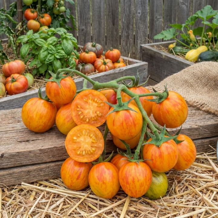 Sunshine Cherry Tomato Seeds – Tropical Sunset, Yellow Gooseberry & White Cherry