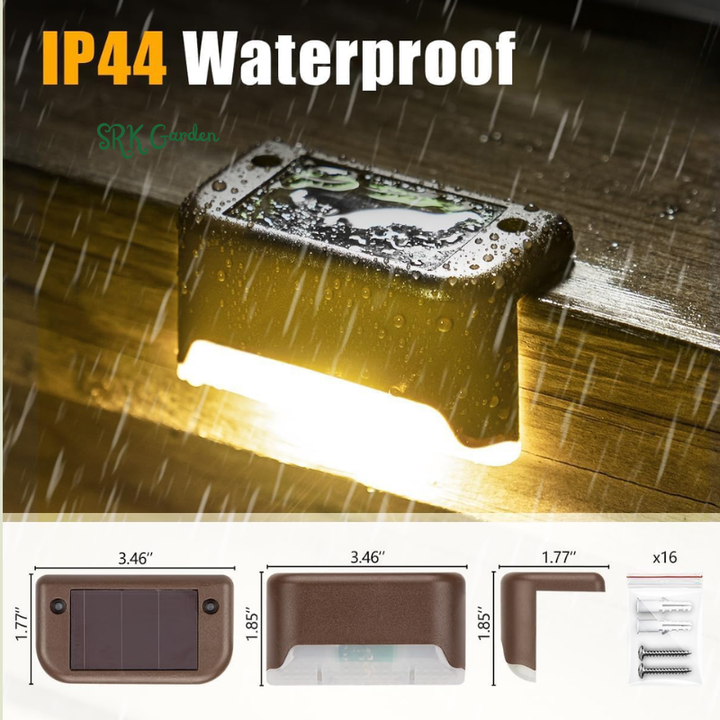 Solar Deck & Step Lights Waterproof Warm White - White Light 20Pcs