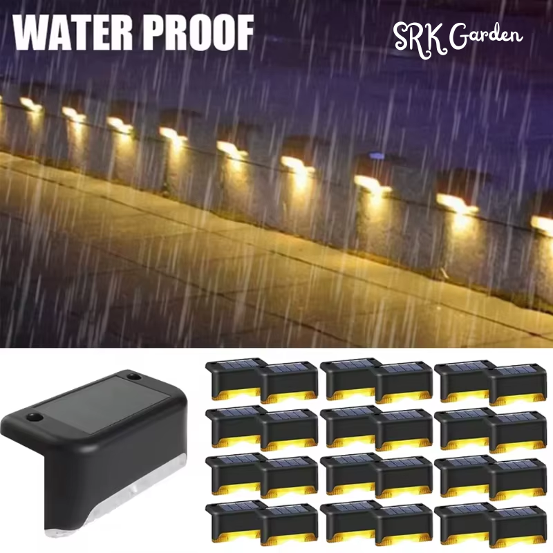 Solar Deck & Step Lights Waterproof Warm White - White Light 20Pcs