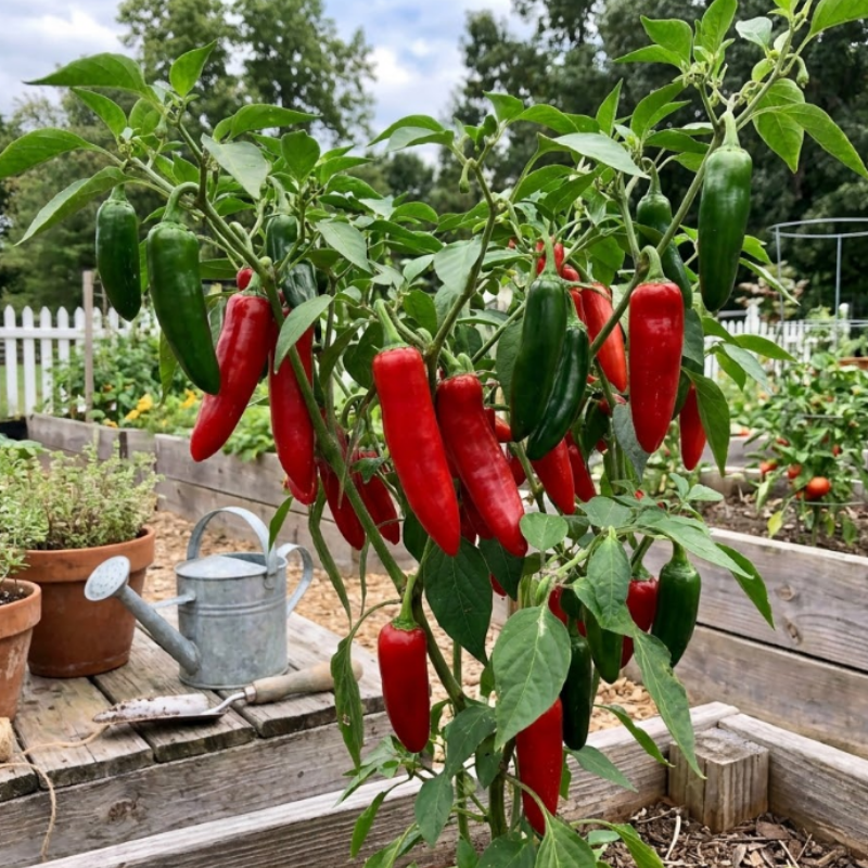 Medium Hot Pepper Seeds – Jalapeño, Serrano & Red Hot Cherry Peppers, Heirloom Chili Seeds