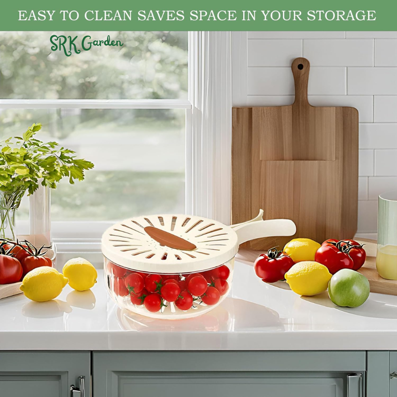 Multifunctional Fruit Washing Bowl with Strainer