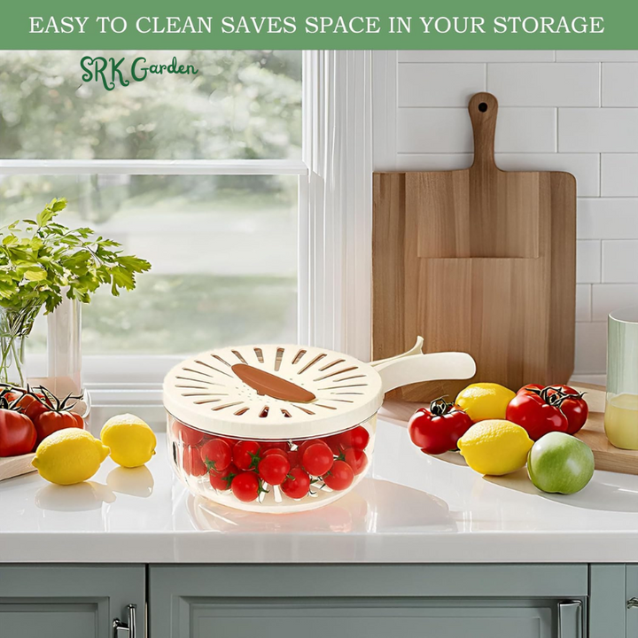 Multifunctional Fruit Washing Bowl with Strainer