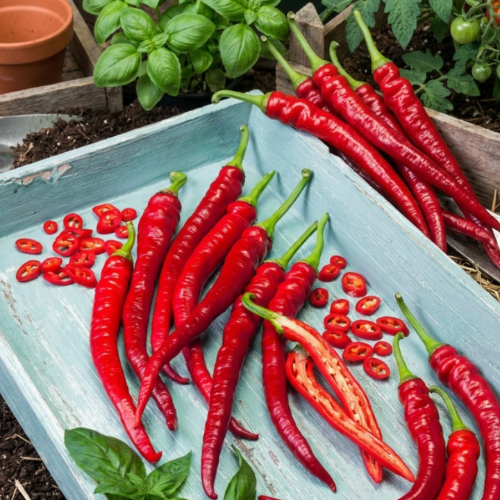 Hot Pepper Seeds – Cayenne Long Slim & Buena Mulata Peppers, Spicy Chili Pepper Seeds