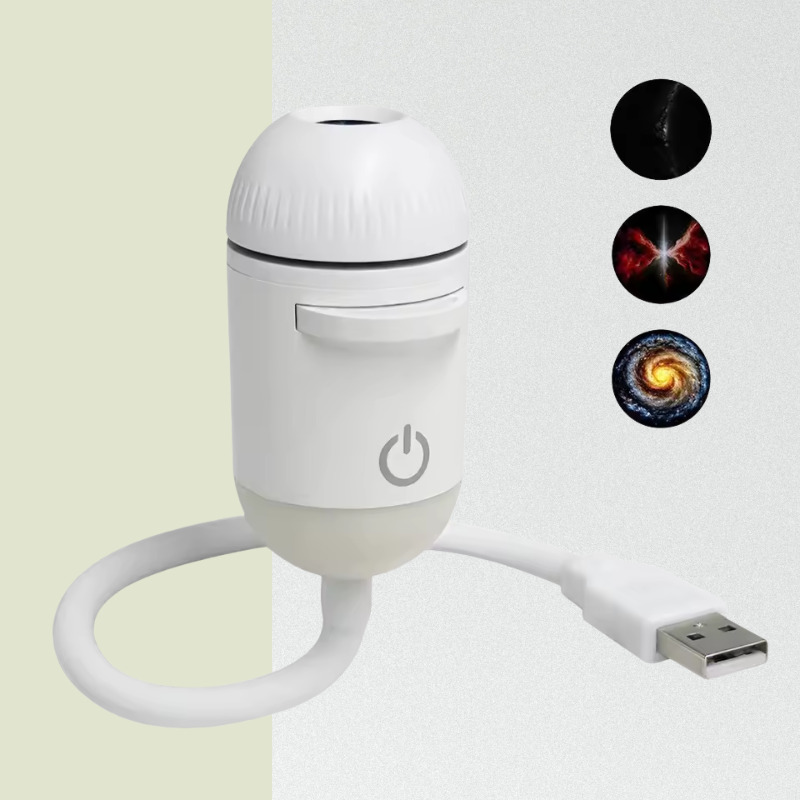 2-in-1 Galaxy Projector Night Light Multi Projection Films Starry Sky Night Light USB