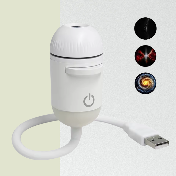 2-in-1 Galaxy Projector Night Light Multi Projection Films Starry Sky Night Light USB