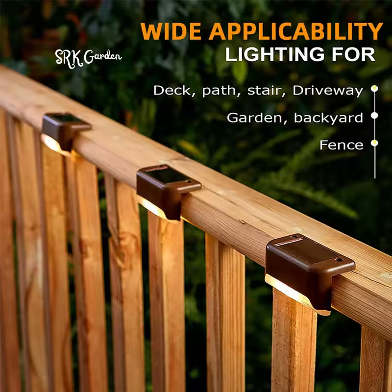 Solar Deck & Step Lights Waterproof Warm White - White Light 20Pcs