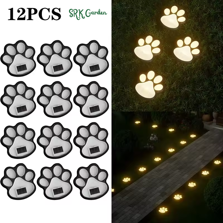LED Solar Outdoor Light Waterproof Animal Paw Print Lamp for Garden Lawn Patio Summer Camping Home Decor