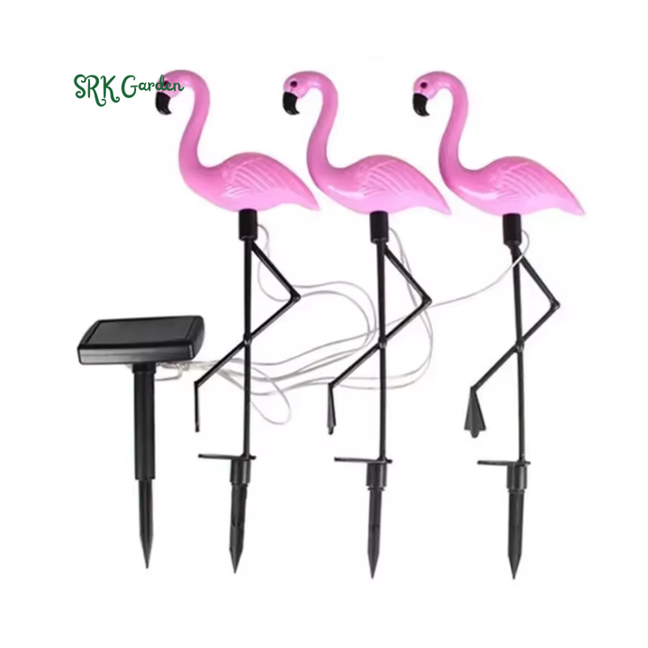 Solar Garden Light Creative Flamingo Landscape Lawn Lamps Waterproof Solar Pathway Courtyard Lights for Outdoor Lighting