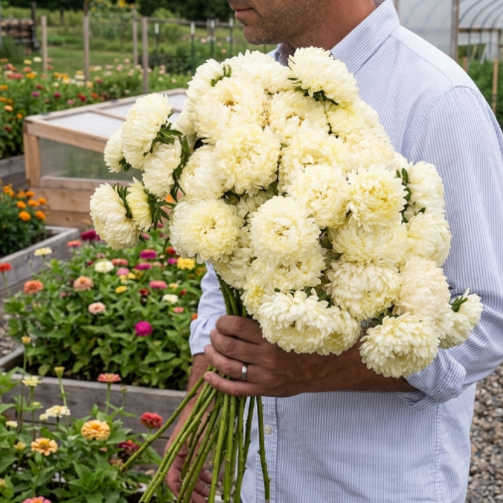 China Aster Seeds 'Giants of California' | Callistephus chinensis