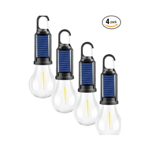Solar Rechargeable Hooked Camping Light Outdoor