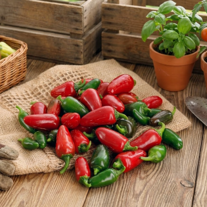 Medium Hot Pepper Seeds – Jalapeño, Serrano & Red Hot Cherry Peppers, Heirloom Chili Seeds