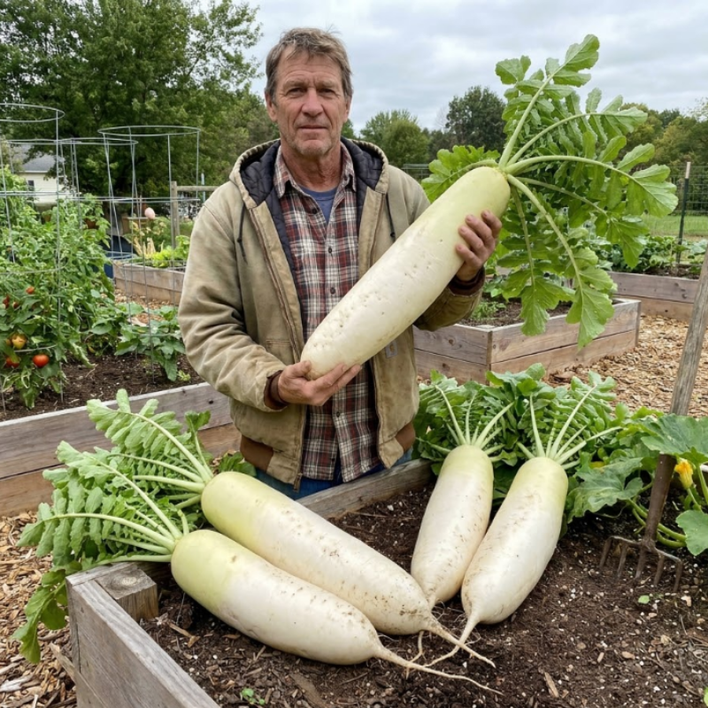 150+ White Radish Seeds – White Icicle & Japanese Daikon Seeds
