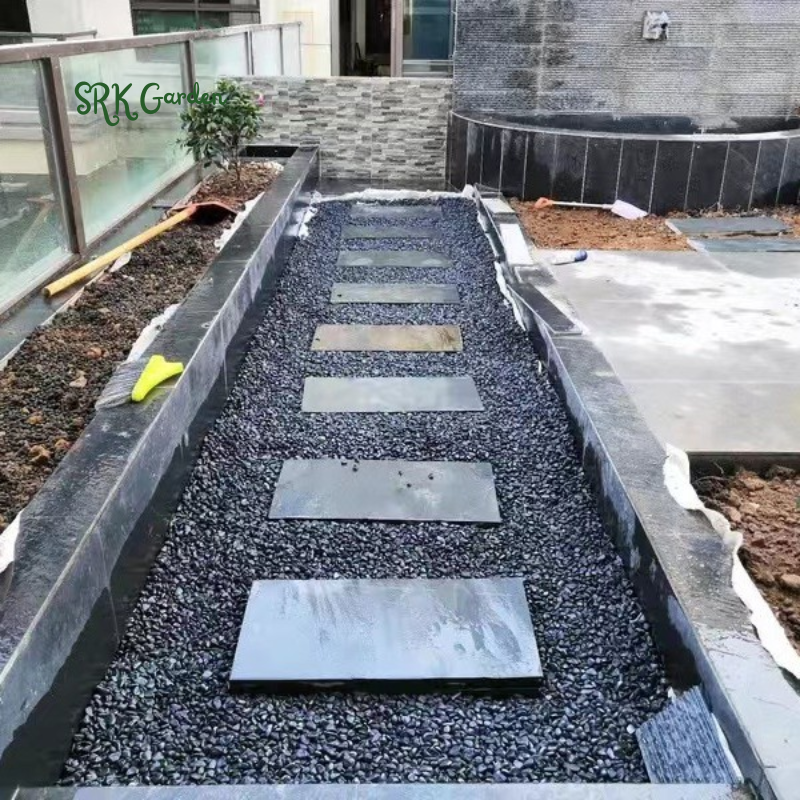 2 Packs Natural Bluestone Stepping Stones – Irregular Garden Paving Slabs, Decorative Footpath Stones for Lawns, Courtyards, and Villas